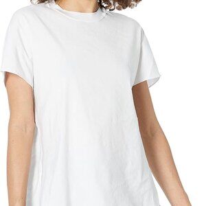 Vince Rib Trim Flutter Blouse Optic White Size S